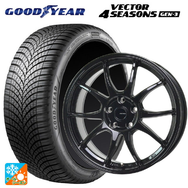 215/50R17 95W XL グッドイヤー ベクター4シーズンズ ジェン3 ホットスタッフ G-スピード G06 MBK 17-7J 国産車用 オールシーズンタイヤホイール4本セット