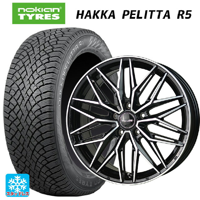 スバル WRX S4(VBH)用 245/40R18 97T XL ノキアン ハッカペリッタR5 ホットスタッフ プレシャス アスト M3 # BK/P 新品スタッドレスタイヤホイール 4本セット