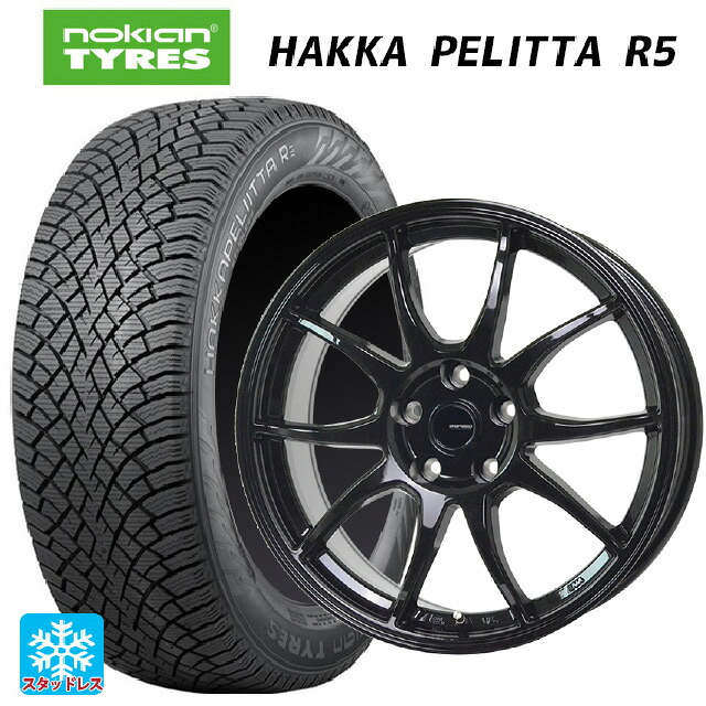 215/45R17 91T XL ノキアン ハッカペリッタR5 ホットスタッフ G-スピード G06 MBK 17-7J 国産車用 スタッドレスタイヤホイール4本セット