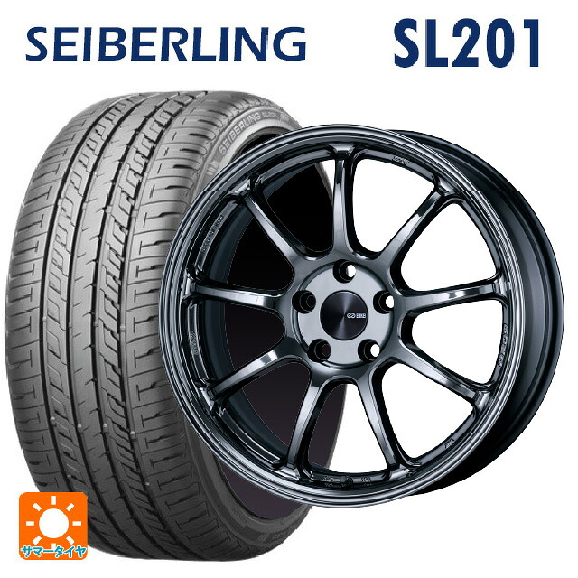 215/45R18 89W セイバーリング セイバーリング SL201(ブリヂストン工場生産） エンケイ パフォーマンスライン PF09 # SBK 18-7.5J 国産車用 サマータイヤホイール4本セット
