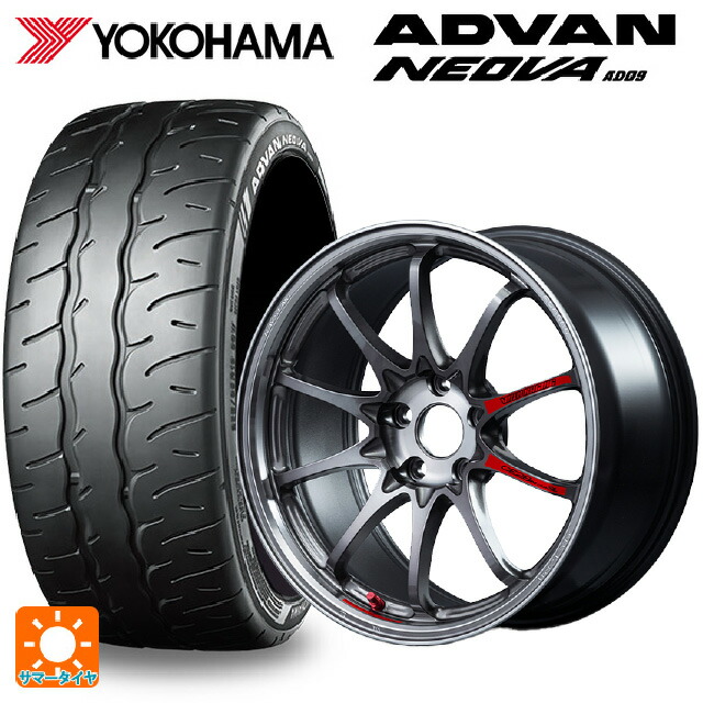 195/45R17 81W ヨコハマ アドバン ネオバ AD09 正規品 レイズ ボルクレーシング CE28N プラス SL PG 17-7J 国産車用 サマータイヤホイール4本セット