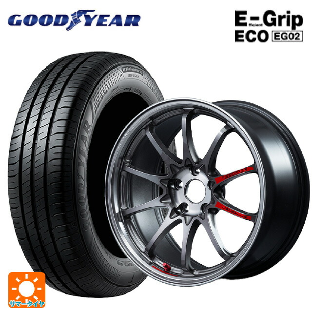 225/45R18 95W XL グッドイヤー エフィシェントグリップ エコ EG02 レイズ ボルクレーシング CE28N プラス SL PG 18-7.5J 国産車用 サマータイヤホイール4本セット