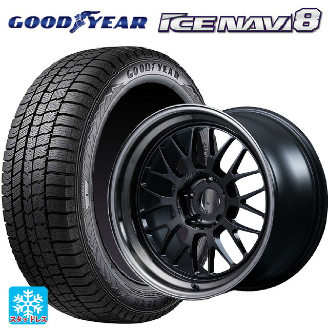 245/45R19 102Q XL グッドイヤー アイスナビ8 # レイズ ボルクレーシング 21A スペック PW PW 19-8.5J 国産車用 スタッドレスタイヤホイール4本セット|タイヤホイール専門店コニシタイヤ