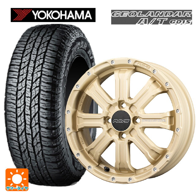 ミツビシ デリカミニ(4WD車)(B3系)用 165/60R15 77H ヨコハマ ジオランダー A/T G015 ブラックレター 正規品 レイズ チームデイトナ FDX-K コレクション NOL 新品サマータイヤホイール 4本セット