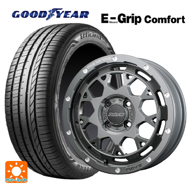 165/50R15 73V グッドイヤー エフィシェントグリップ コンフォート レイズ チームデイトナ M9+ コレクション GOL 15-5J 国産車用 サマータイヤホイール4本セット