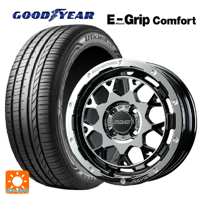 165/55R15 75V グッドイヤー エフィシェントグリップ コンフォート レイズ チームデイトナ M9+ コレクション SNL 15-5J 国産車用 サマータイヤホイール4本セット