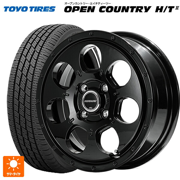 スズキ ハスラー(MR52/92S)用 165/65R15 81H トーヨー オープンカントリー HT2 ホワイトリボン エムアイディー MIDホイール マッドエージェント セミグロスブラック 新品サマータイヤホイール 4本セット