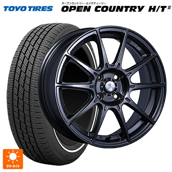 スズキ ハスラー(MR52/92S)用 165/65R15 81H トーヨー オープンカントリー HT2 ホワイトリボン タナベ SSR GT X01 ST スペック ダークガンメタ 新品サマータイヤホイール 4本セット