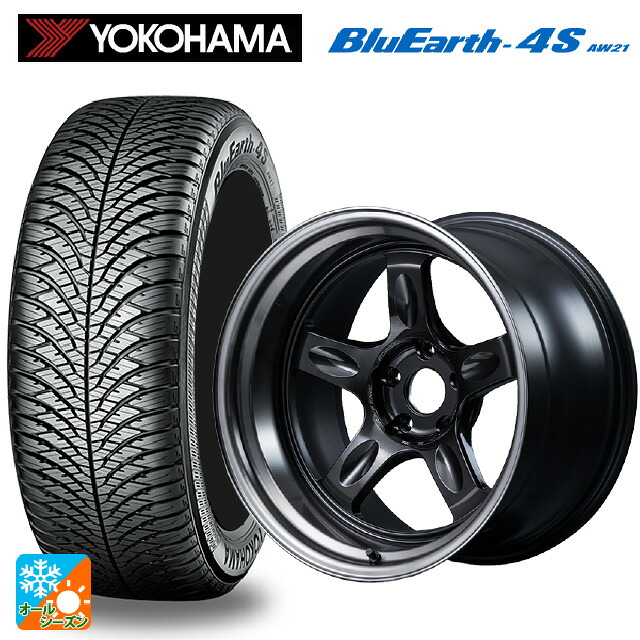 225/50R18 99W XL ヨコハマ ブルーアース4S AW21 # レイズ ボルクレーシング 21C スペック-PW PW 18-8.5J 国産車用 オールシーズンタイヤホイール4本セット