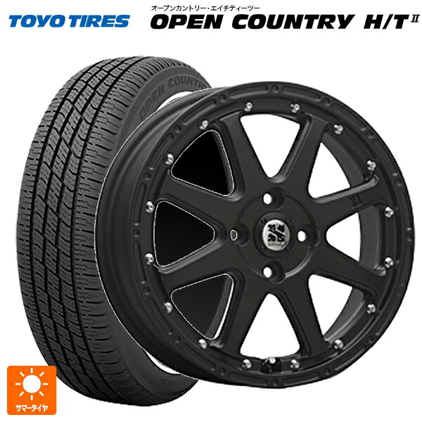 155/65R14 75H トーヨー オープンカントリー HT2 ホワイトリボン エムエルジェイ エクストリームJ Flat Black 14-4.5J 国産車用 サマータイヤホイール4本セット