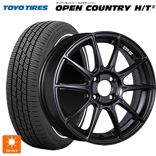 165/65R15 81H トーヨー オープンカントリー HT2 ホワイトリボン タナベ SSR GT X01 フラットブラック 15-6J 国産車用 サマータイヤホイール4本セット