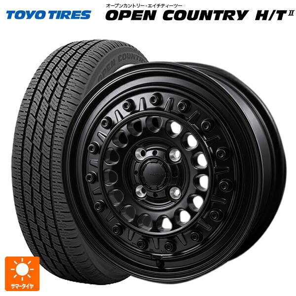 ミツビシ デリカミニ(4WD車)(B3系)用 165/60R15 77H トーヨー オープンカントリー HT2 ホワイトリボン ジャパン三陽 ハイブロック ターマー サテンブラック 新品サマータイヤホイール 4本セット