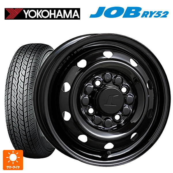 145R12 6PR ヨコハマ ジョブ RY52 トピー M74 BK ブラック（スチール） 12-3.5J 国産車用 サマータイヤホイール4本セット