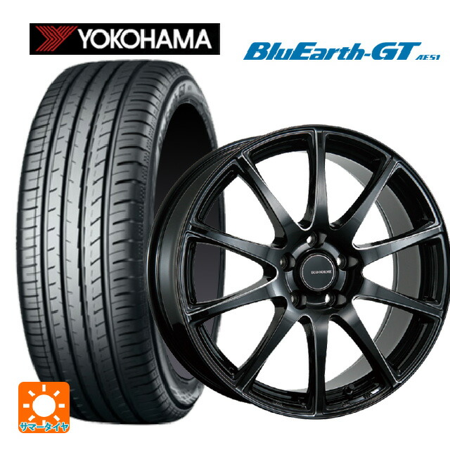 トヨタ シエンタ(10系)用 185/65R15 88H ヨコハマ ブルーアースGT AE51 ブリヂストン エコフォルム CRS23 B/MN 新品サマータイヤホイール 4本セット