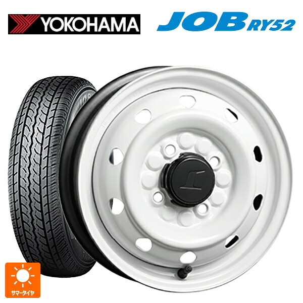 145R12 6PR ヨコハマ ジョブ RY52 トピー M74 ホワイト（スチール） 12-3.5J 国産車用 サマータイヤホイール4本セット