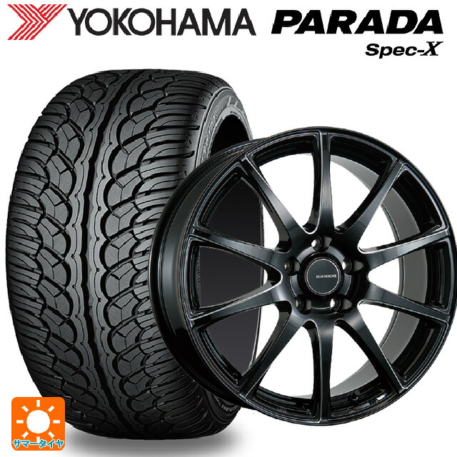235/60R18 103V ヨコハマ パラダ PA02 ブリヂストン エコフォルム CRS23 B/MN 18-7.5J 国産車用 サマータイヤホイール4本セット|タイヤホイール専門店コニシタイヤ