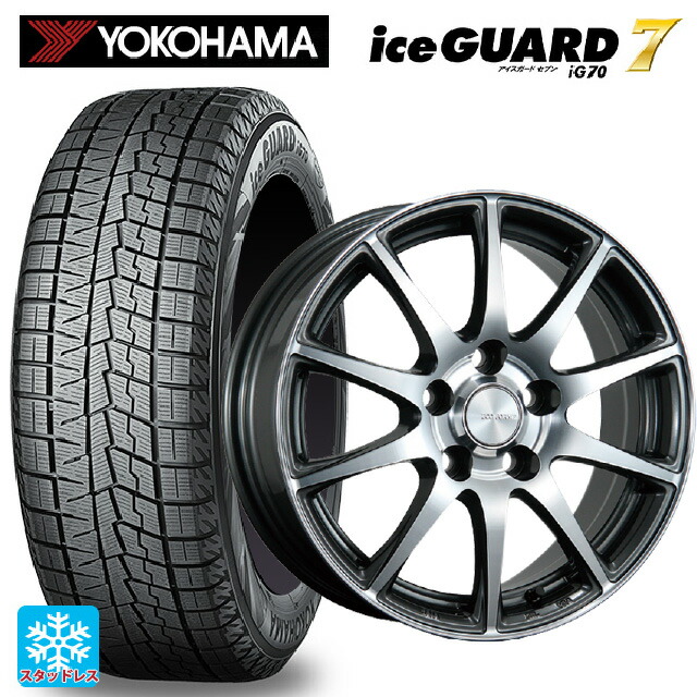 2025年製 215/65R16 98Q ヨコハマ アイスガード7(IG70) # ブリヂストン エコフォルム CRS23 GM/N 16-6.5J 国産車用 スタッドレスタイヤホイール4本セット