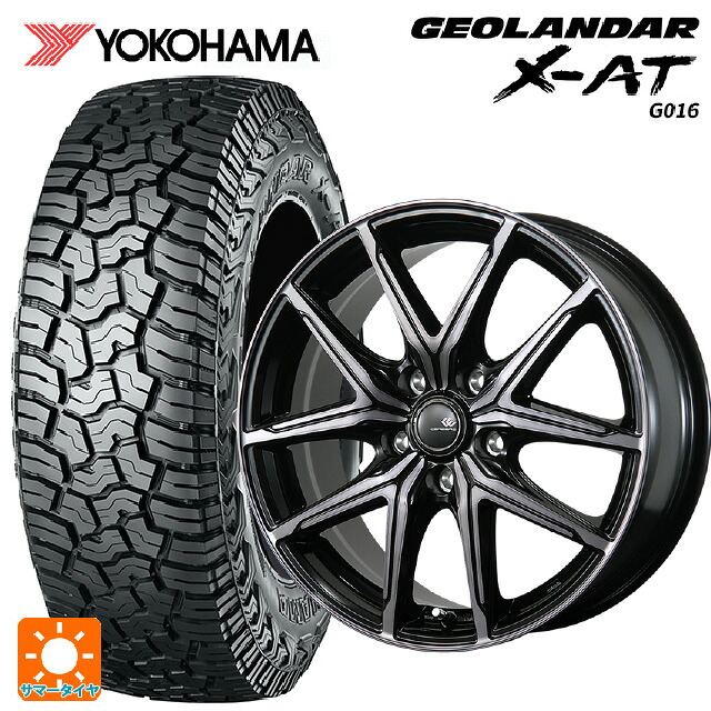 215/70R16 100/97Q ヨコハマ ジオランダー X-AT G016 ブラックレター 正規品 トピー セレブロ エフティ―05 ブラックポリッシュ/ブラッククリア 16-6.5J 国産車用 サマータイヤホイール4本セット