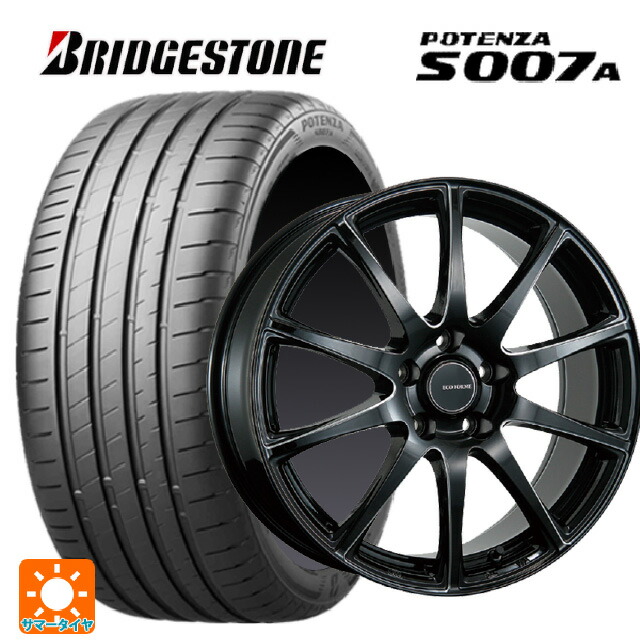 225/40R18 92Y XL ブリヂストン ポテンザ S007A 正規品 ブリヂストン エコフォルム CRS23 B/MN 18-7.5J 国産車用 サマータイヤホイール4本セット｜タイヤホイール専門店コニシタイヤ 155,210円