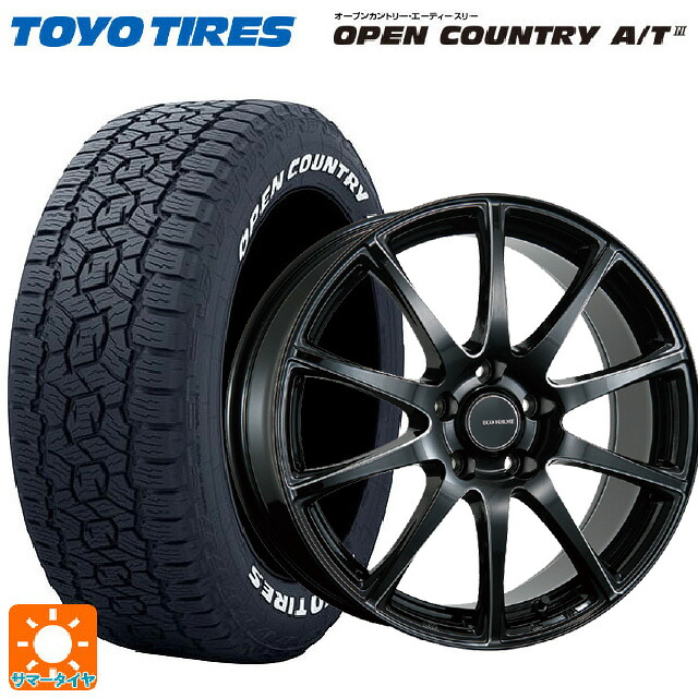 トヨタ bZ4X(11/15系)用 235/60R18 103H トーヨー オープンカントリー AT3 ホワイトレター ブリヂストン エコフォルム CRS23 B/MN 新品サマータイヤホイール 4本セット