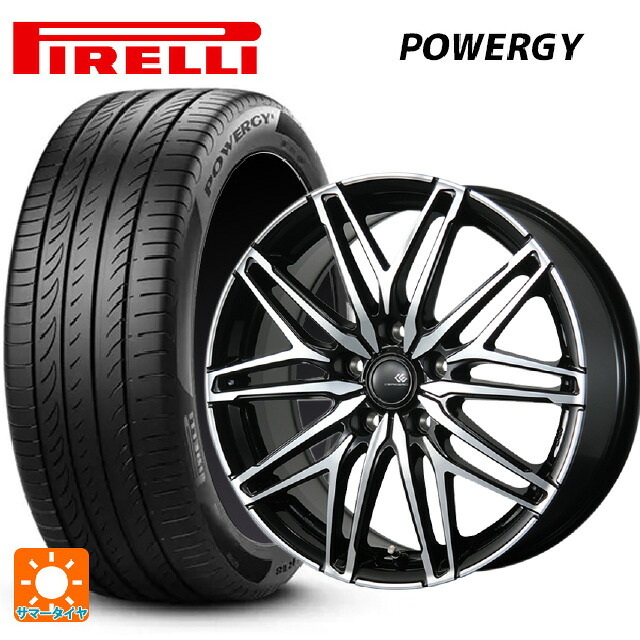 トヨタ アルファード(30系)用 225/60R17 99H ピレリ パワジー 正規品 トピー セレブロ ダブリューエー45 ブラックポリッシュ 新品サマータイヤホイール 4本セット