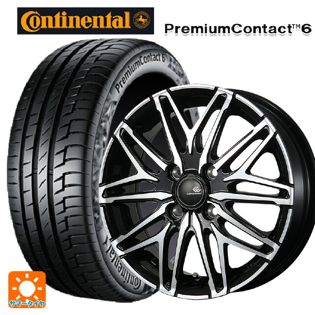185/65R15 88H コンチネンタル プレミアムコンタクト 6 正規品 # トピー セレブロ ダブリューエー45 ブラックポリッシュ 15-5.5J 国産車用 サマータイヤホイール4本セット