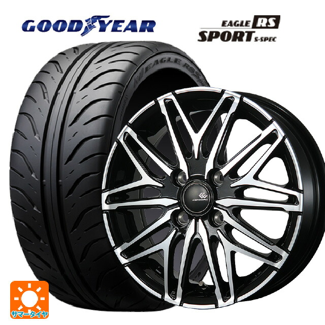 195/55R15 84V グッドイヤー イーグル RS スポーツ S-スペック トピー セレブロ ダブリューエー45 ブラックポリッシュ 15-5.5J 国産車用 サマータイヤホイール4本セット