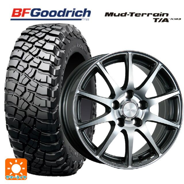 225/75R16 115/112Q BFグッドリッチ マッドテレーン TA KM3 ブラックレター 正規品 ブリヂストン エコフォルム CRS23 GM/N 16-6.5J 国産車用 サマータイヤホイール4本セット