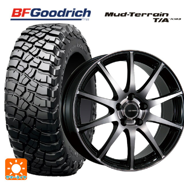 225/75R16 115/112Q BFグッドリッチ マッドテレーン TA KM3 ブラックレター 正規品 ブリヂストン エコフォルム CRS23 B/NB 16-6.5J 国産車用 サマータイヤホイール4本セット