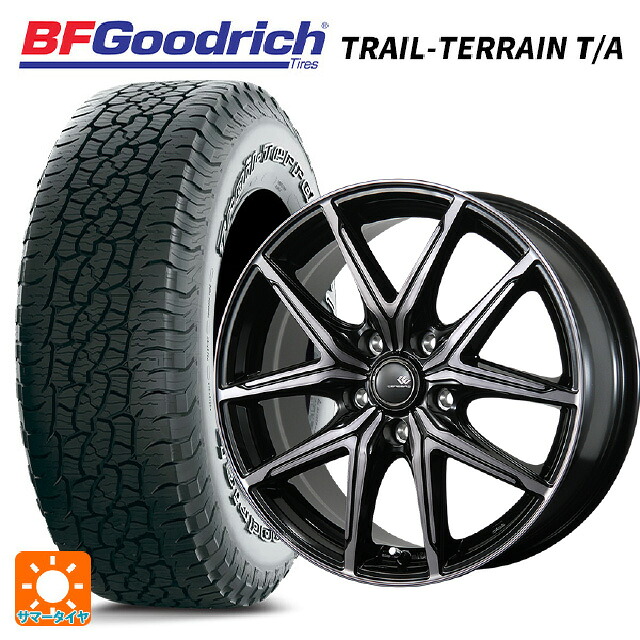 225/65R17 102T BFグッドリッチ トレイルテレーン T/A ホワイトレター 正規品 # トピー セレブロ エフティ&mdash;05 ブラックポリッシュ/ブラッククリア 17-7J 国産車用 サマータイヤホイール4本セット｜タイヤホイール専門店コニシタイヤ