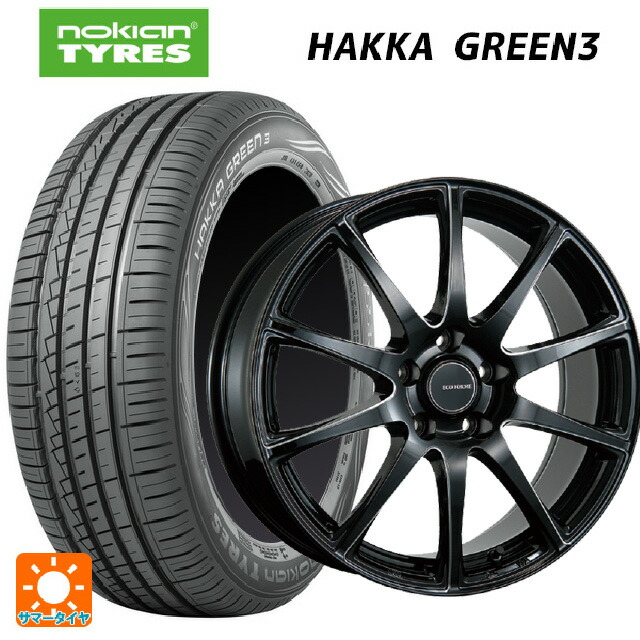 スズキ フロンクス(B3S)用 195/60R16 93H XL ノキアン ハッカ グリーン3 ブリヂストン エコフォルム CRS23 B/MN 新品サマータイヤホイール 4本セット