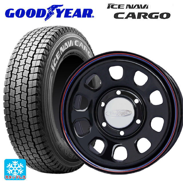在庫有 2026年製 195/80R15 107/105N グッドイヤー アイスナビ カーゴ # ジャパン三陽 デイトナズ G2 デザイン ブラック(レッド/ブルーライン) 15-6.5J 国産車用 スタッドレスタイヤホイール4本セット｜タイヤホイール専門店コニシタイヤ