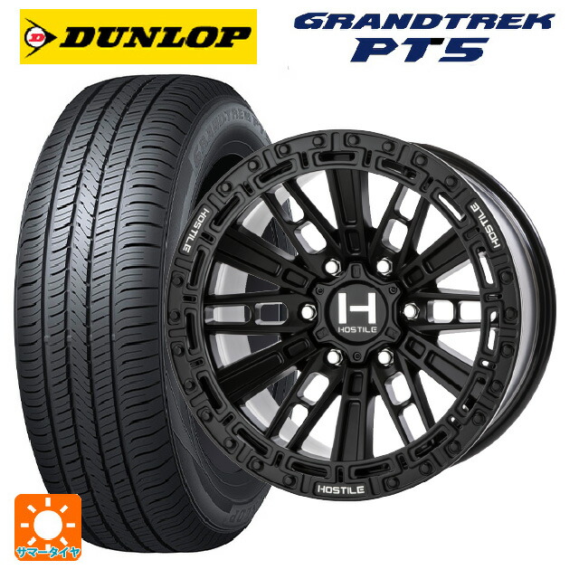 265/65R17 112H ダンロップ グラントレックPT5 トライスターインターナショナル H129 モハベ アスファルト 17-9J 国産車用 サマータイヤホイール4本セット