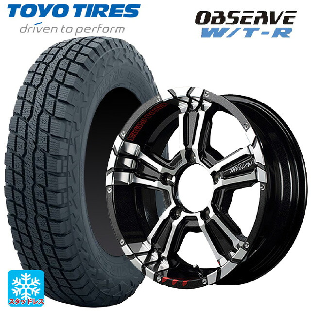スズキ ジムニーノマド(JC74W)用 225/75R16 103/100Q トーヨー オブザーブ W/T-R エムアイディー ナイトロパワー クロスクロウ グラフィティエディション ブラックメタリック＋ミラーカット/グラフィティ 新品スタッドレスタイヤホイール 4本セット