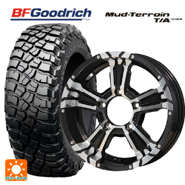 スズキ ジムニーノマド(JC74W)用 225/75R16 115/112Q BFグッドリッチ マッドテレーン TA KM3 ブラックレター 正規品 エムアイディー ナイトロパワー クロスクロウ ブラックメタリック＋ミラーカット 新品サマータイヤホイール 4本セット