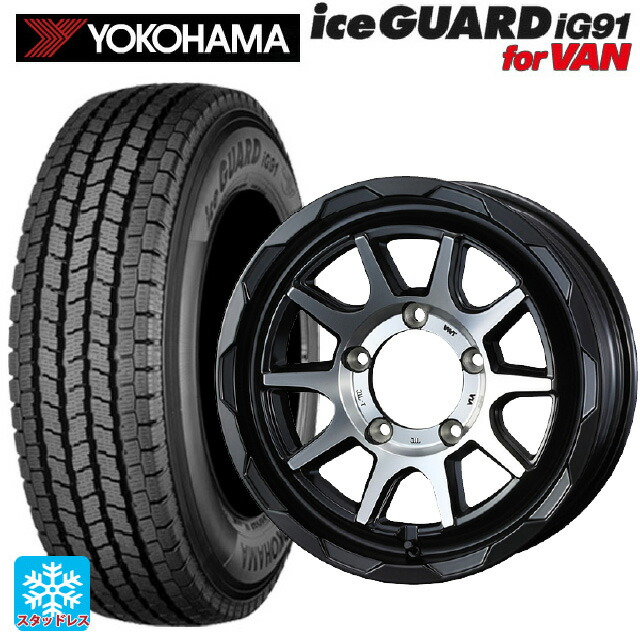 スズキ ジムニーノマド(JC74W)用 225/75R16 118/116L ヨコハマ アイスガード IG91 for VAN ウェッズ マッドヴァンス06 マットブラックポリッシュ 新品スタッドレスタイヤホイール 4本セット 115,215円