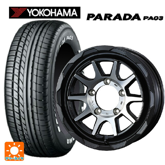 215/65R16 109/107S ヨコハマ パラダ PA03 ホワイトレター ウェッズ マッドヴァンス06 マットブラックポリッシュ 16-6J 国産車用 サマータイヤホイール4本セット