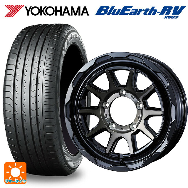 215/65R16 98H ヨコハマ ブルーアース RV03 # ウェッズ マッドヴァンス06 ブラックポリッシュブロンズクリア 16-6J 国産車用 サマータイヤホイール4本セット