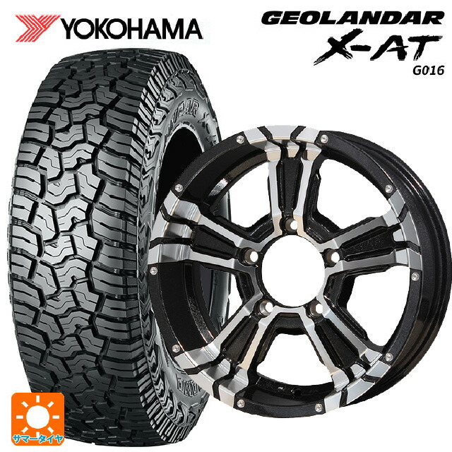スズキ ジムニーノマド(JC74W)用 235/70R16 104/101Q ヨコハマ ジオランダー X-AT G016 ブラックレター 正規品 エムアイディー ナイトロパワー クロスクロウ ブラックメタリック＋ミラーカット 新品サマータイヤホイール 4本セット