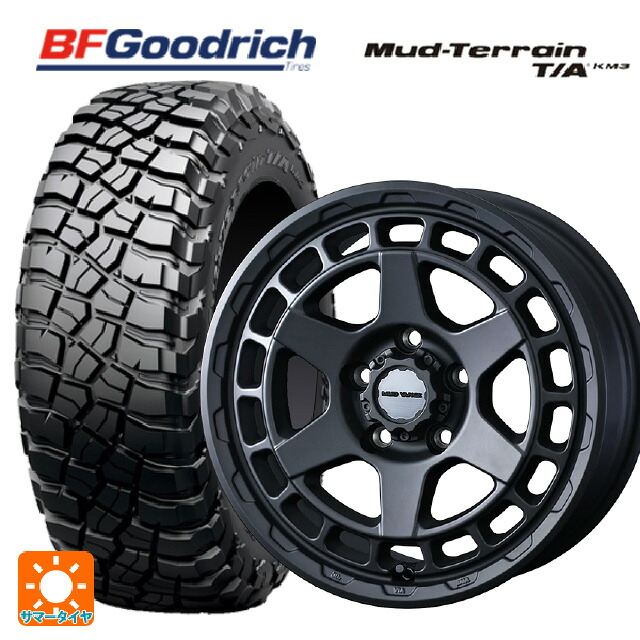 205/80R16 111/108Q XL BFグッドリッチ マッドテレーン TA KM3 ブラックレター 正規品 ウェッズ マッドヴァンス X タイプS フルマットブラック 16-5.5J 国産車用 サマータイヤホイール4本セット|タイヤホイール専門店コニシタイヤ