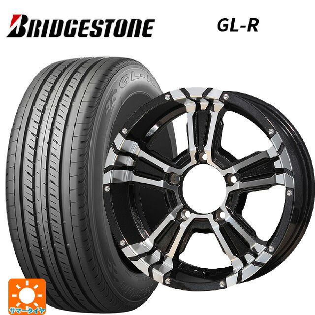 215/65R16 109/107R ブリヂストン GL-R 正規品 エムアイディー ナイトロパワー クロスクロウ ブラックメタリック＋ミラーカット 16-6J 国産車用 サマータイヤホイール4本セット