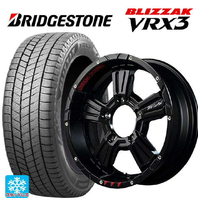スズキ ジムニーノマド(JC74W)用 215/70R16 100Q ブリヂストン ブリザック VRX3 正規品 エムアイディー ナイトロパワー クロスクロウ グラフィティエディション セミグロスブラック＋ピアスドリルド/グラフィティ 新品スタッドレスタイヤホイール 5本セット