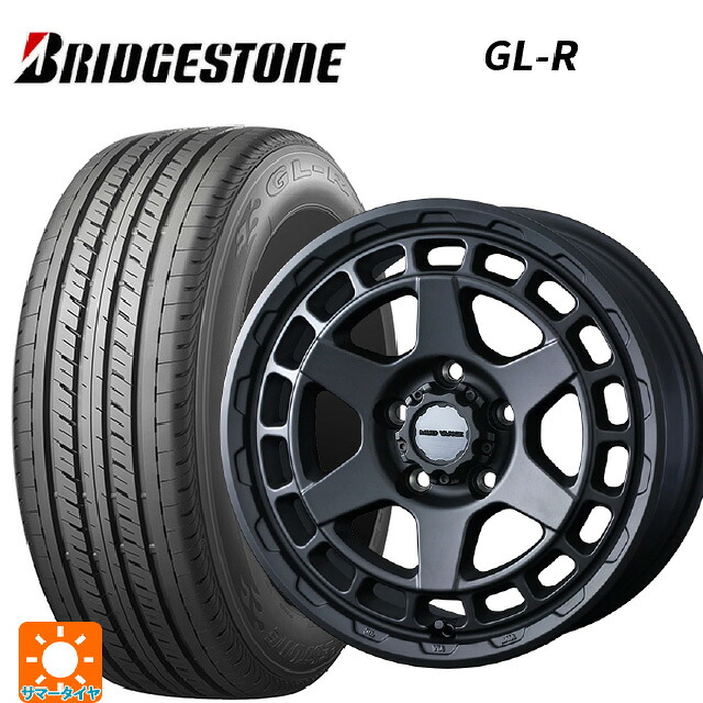 215/65R16 109/107R ブリヂストン GL-R 正規品 ウェッズ マッドヴァンス X タイプS フルマットブラック 16-6J 国産車用 サマータイヤホイール4本セット