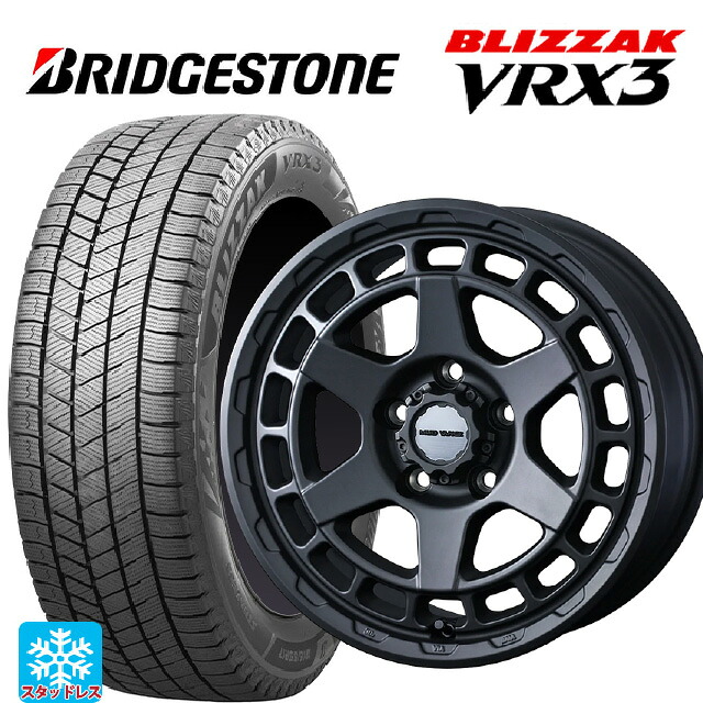 スズキ ジムニーシエラ(74系)用 215/70R16 100Q ブリヂストン ブリザック VRX3 正規品 ウェッズ マッドヴァンス X タイプS フルマットブラック 新品スタッドレスタイヤホイール 5本セット