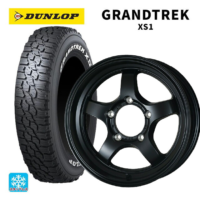 スズキ ジムニーシエラ(74系)用 215/70R16 100/97N ダンロップ グラントレックXS1 ホワイトレター ドゥオール CST ゼロワンハイパー S 鋳出しロゴ # FBK 新品スタッドレスタイヤホイール 5本セット|タイヤホイール専門店コニシタイヤ