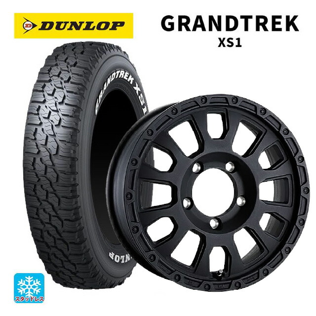 スズキ ジムニー(64系)用 185/85R16 105/103L ダンロップ グラントレックXS1 ホワイトレター 阿部商会 ラ･ストラーダ アベンチュラ WB 新品スタッドレスタイヤホイール 5本セット