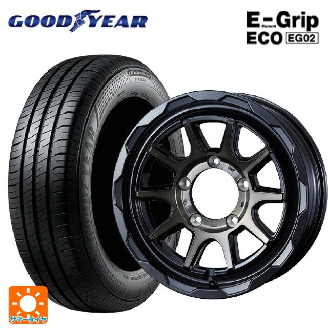 215/65R16 98H グッドイヤー エフィシェントグリップ エコ EG02 ウェッズ マッドヴァンス06 ブラックポリッシュブロンズクリア 16-6J 国産車用 サマータイヤホイール4本セット