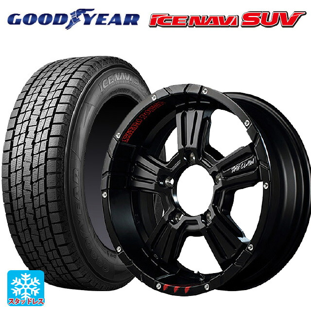 235/70R16 106Q グッドイヤー アイスナビ SUV # エムアイディー ナイトロパワー クロスクロウ グラフィティエディション セミグロスブラック+ピアスドリルド/グラフィティ 16-6J 国産車用 スタッドレスタイヤホイール4本セット|タイヤホイール専門店コニシタイヤ