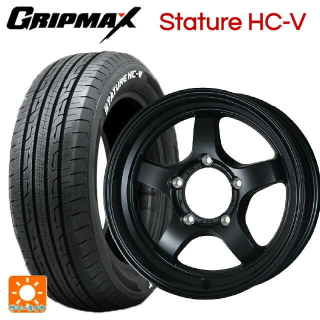 215/65R16 109/107S グリップマックス スタチャーHCV ホワイトレター ドゥオール CST ゼロワンハイパー S 鋳出しロゴ FBK 16-6J 国産車用 サマータイヤホイール4本セット