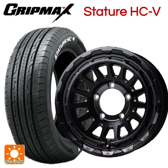 215/65R16 109/107S グリップマックス スタチャーHCV ホワイトレター ホットスタッフ バークレイハードロック リザード GB 16-6J 国産車用 サマータイヤホイール4本セット